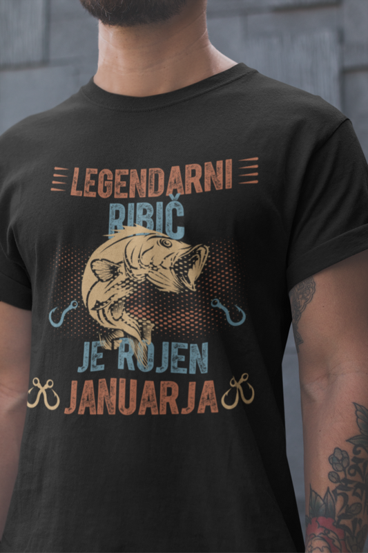 Majica Legendarni Ribič je Rojen Januarja